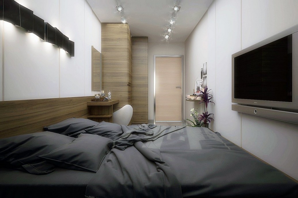   Светлая спальня скандинавский стиль небольшая квартира