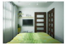   Спальня небольшая квартира натуальные материалы