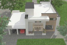   Дом плоская крыша современный стиль